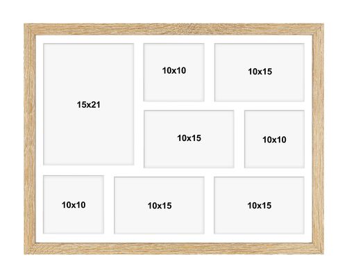 Ramka na 8 zdjęć Hekla 40x50x8 MDF galeria zdjęć sonoma jasna 1szt. na Arena.pl