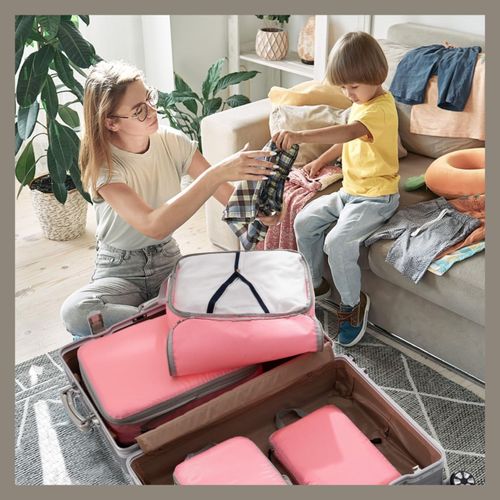 Organizer Kompresyjny  Zestaw 3 Szt     Różowy na Arena.pl