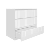 Komoda biała połysk AVEN 80 cm z 3 szufladami różne kolory DARMOWA DOSTAWA