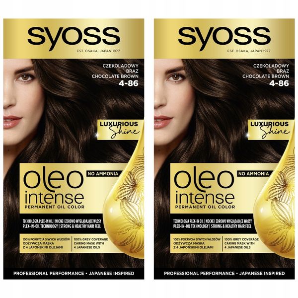Syoss Oleo Farba do włosów czekolada brąz 4-86 x 2 zdjęcie 1