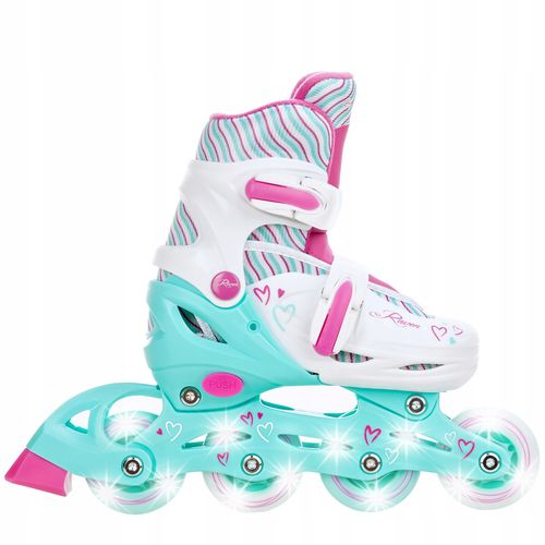 Rolki Raven Loret regulowane Mint Led 27-30 na Arena.pl