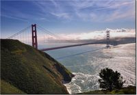 100 70CM OBRAZ PŁÓTNO GOLDEN GATE BRITTA HEISE PŁÓTNO RAMA