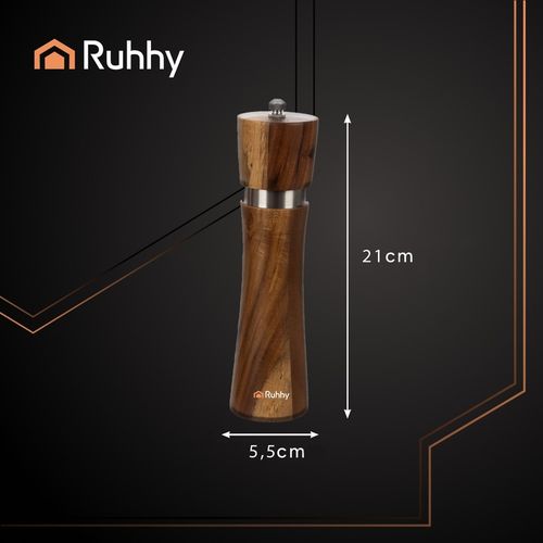 Młynek do Pieprzu i Soli Drewniany Zestaw 2 szt Ręczny Precyzyjne na Arena.pl