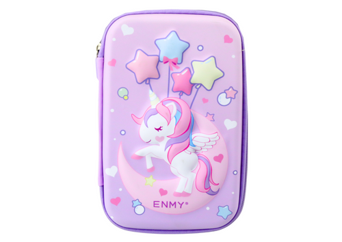 Duży Piórnik 3D Jednorożec Rozkładany Fioletowy 23x15x5 cm na Arena.pl