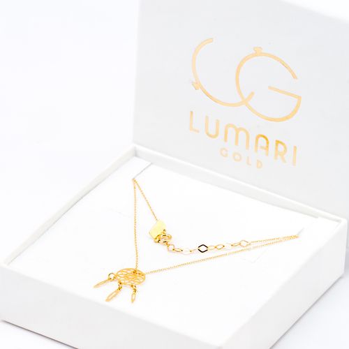 Złoty Naszyjnik Celebrytka Talizman Łapacz Snów Grawer na Arena.pl