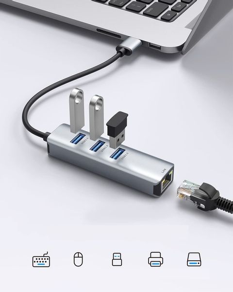 KARTA SIECIOWA HUB USB 3.0 GIGABIT RJ45 1000Mb RJ45 ADAPTER PRZEJŚCIÓWK LAN zdjęcie 6