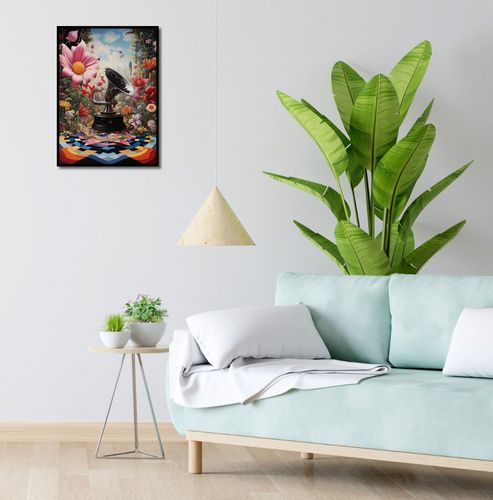 Plakat 40x55cm Gramofon w Kwiatach na Arena.pl