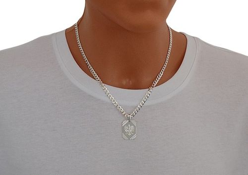 ŁANCUSZEK SREBRNY PANCERKA Z ORŁEM + GRAWER na Arena.pl