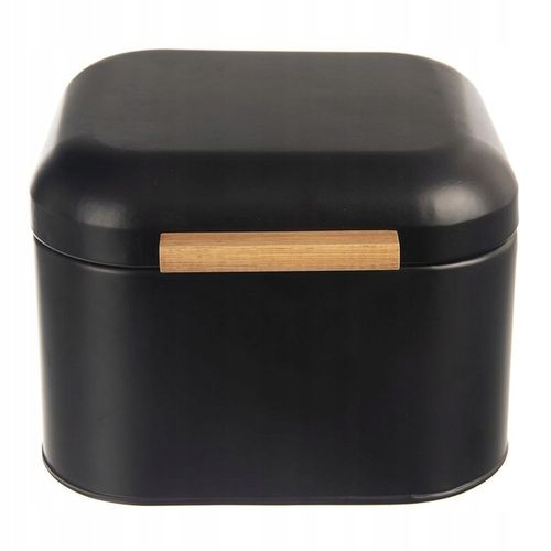 Pojemnik CHLEBAK na pieczywo chleb bułki metalowy czarny kuchenny mały na Arena.pl