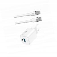 Szybka ładowarka GaN 20W 2 wejścia długim z kablem 2m do Samsung A72 4G