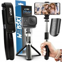 SELFIE-STICK KIJEK DO TELEFONU KAMER GOPRO STATYW SKŁADANY TRIPOD WEBSKI