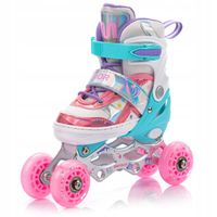 Rolki Łyżwy Wrotki Rolko-Wrotki regulowane 4w1 LED Meteor rozmiar M 34-37