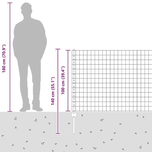 Ogrodzenie z słupkami Srebrny 1 x 10 m Stal na Arena.pl