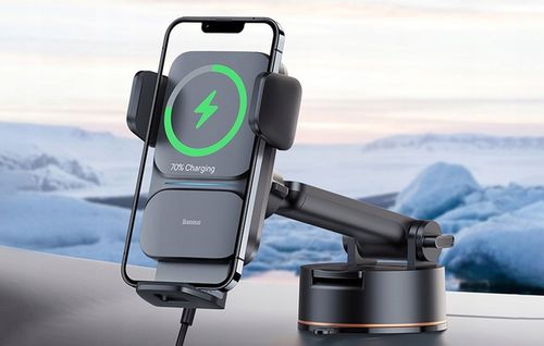 BASEUS AUTOMATYCZNY UCHWYT SAMOCHODOWY NA KOKPIT Z ŁADOWARKĄ INDUKCYJNĄ QI na Arena.pl