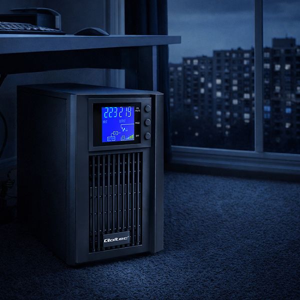 Qoltec UPS 3kVA 2400W Pure Sine Wave AVR LCD zdjęcie 4
