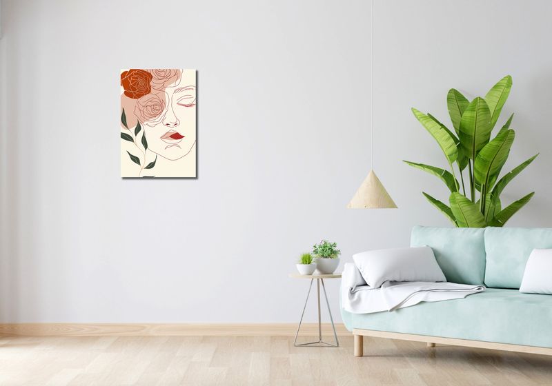 Obraz 40x60cm Beż i Twarz zdjęcie 2