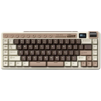 royal kludge rk m70 mocha grey gaming keyboard cream switch