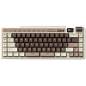 royal kludge rk m70 mocha grey gaming keyboard cream switch
