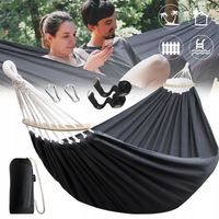 HAMAK WISZĄCY OGRODOWY DUŻY HUŚTAWKA BUJAK 2 OSOBOWY Z LINKAMI 150X200CM