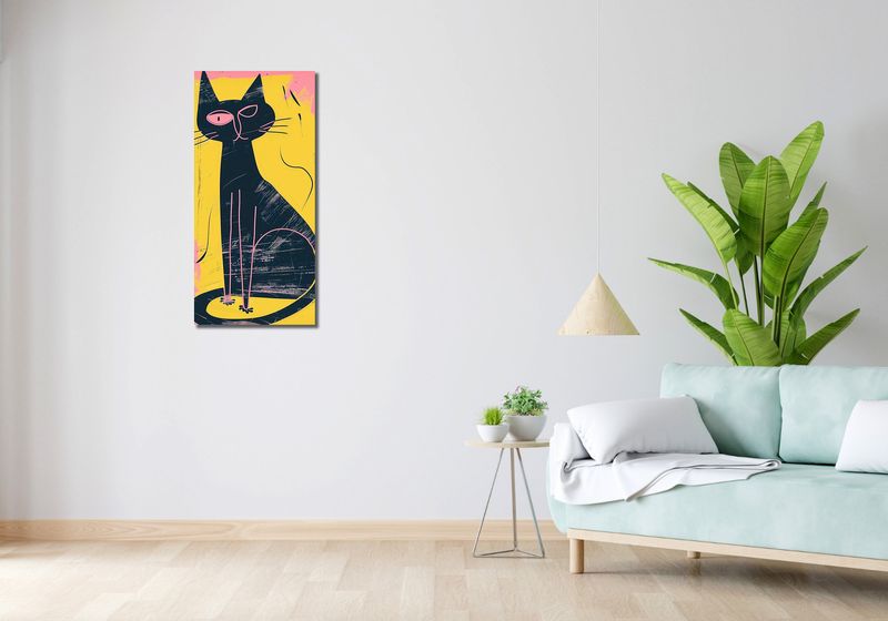 Obraz 40x90cm Kontrastowa Kotka zdjęcie 2