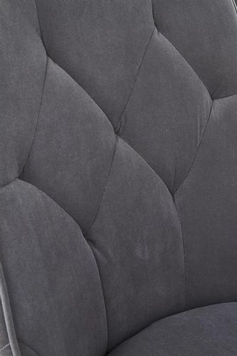 W133 KRZESŁO FABRO CZARNE  TAPICEROWANE PIKOWANE, Z OPARCIEM, WELUR na Arena.pl