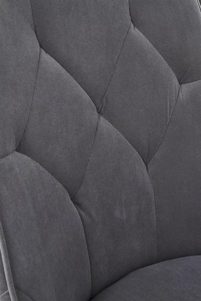 W133 KRZESŁO FABRO CZARNE TAPICEROWANE PIKOWANE, Z OPARCIEM, WELUR zdjęcie 2