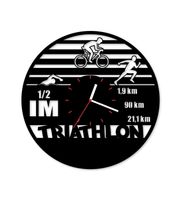 Zegar ścienny z płyty winylowej Triathlon 1/2 IM 35.8