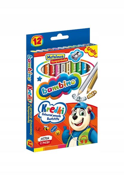 Kredki ołówkowe 12 kolorów w drewnianej oprawie zdjęcie 7