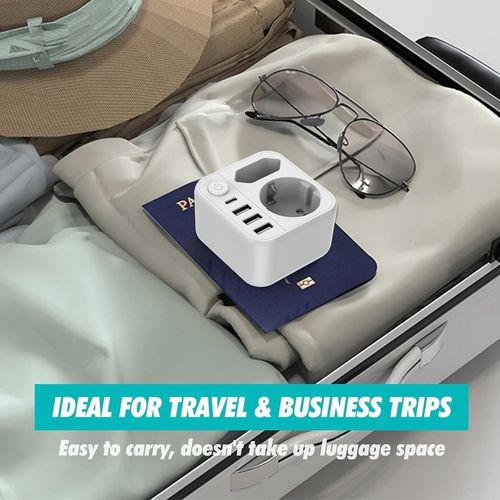 ŁADOWARKA TYP G Adapter podróżny 3USB+1USB-C, UK WTYCZKA na Arena.pl