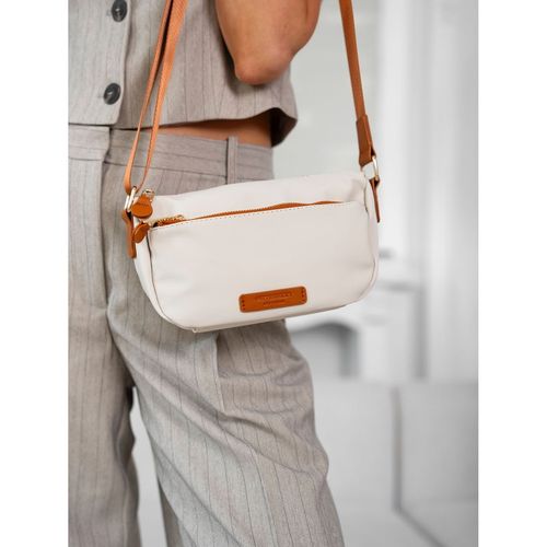 nylonowa torebka damska w brązowo-beżowym kolorze - peterson na Arena.pl