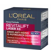 L'Oreal Paris Revitalift Laser X3 krem anti-aging do twarzy na noc 50 ml