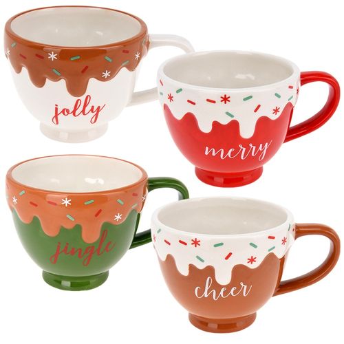 4x Kubek Świąteczny Kubki Do Kawy Herbaty Prezent Święta Boże Narodzenie na Arena.pl