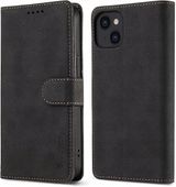 ETUI Z KLAPKĄ DO IPHONE 13 PRO MAX S. Dawezo CZARNE PORTFELOWE RFID