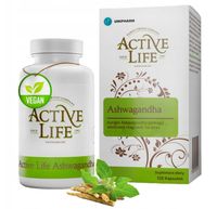 Active Life Ashwagandha Vegan 120kap STRESS USPOKOJENIE I RELAKS NA 120 DNI