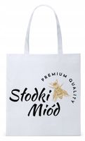 Dla Pszczelarza Na Prezent Torba Eco Biała Shopper Z Nadrukiem Ze Zdjęciem