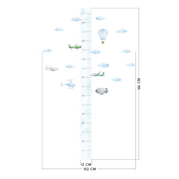 Naklejka Miarka Wzrostu Samoloty DK357 zdjęcie 4