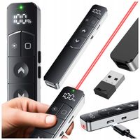 WSKAŹNIK PREZENTER LASEROWY BEZPRZEWODOWY PILOT CZERWONY LASER USB BL+