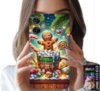 ETUI DO MOTOROLA MOTO G55 - PIERNIK PIERNIKI ŚWIĄTECZNE WZORY +SZKŁO