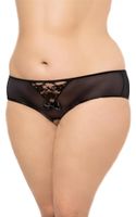 stringi siateczkowe koronkowe softline 2466 czarne 2xl