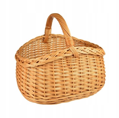 PIĘKNY wiklinowy koszyk NA ZAKUPY PIKNIK GRZYBY XL na Arena.pl