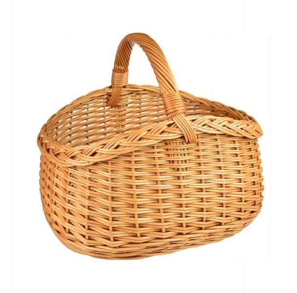 PIĘKNY wiklinowy koszyk NA ZAKUPY PIKNIK GRZYBY XL zdjęcie 7