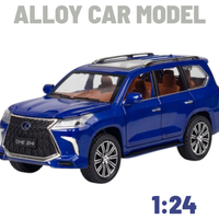 MODEL SAMOCHODU LEXUS 570 NIEBIESKI 1:24 DŹWIĘK ŚWIATŁA NAPĘD PREZENT