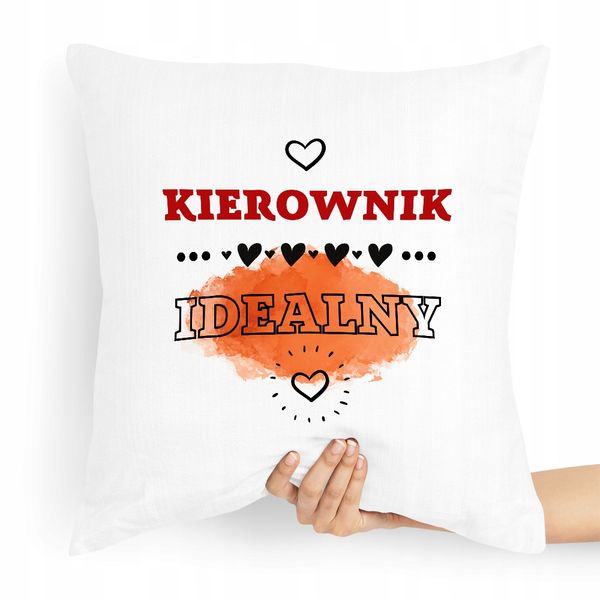 Poduszka Prezent Dla Kierownika Kierownik Idealny Z Nadrukiem Ze Zdjęciem zdjęcie 1