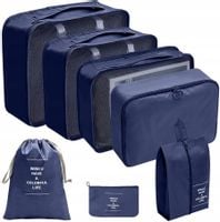 Pojemny Podróżny Organizer Zestaw 7Szt Walizki Torby Szafy Siatki Pranie