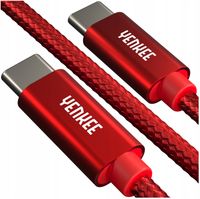 2 x Yenkee 2m kabel USB-C - USB-C OPLOT ALUMINIOWY wytrzymały 20V 3A 60W 20