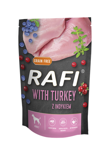 Rafi Mokra Karma dla psów z indykiem 500 g na Arena.pl