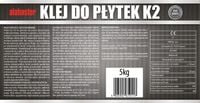 Gotowy klej dyspersyjny K2 D1 5kg Alabaster 112 płytki/kamień wewn/zewn