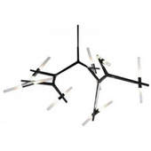 Wisząca lampa do jadalni Sticks ST-1001-14 black Step sticks sople czarne