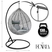 fotel wiszący huśtawka kokon z poduszkami kr27