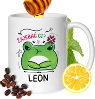 Kubek Dla Leona Kolegi Przyjaciela Męża Z Nadrukiem Biały 330Ml